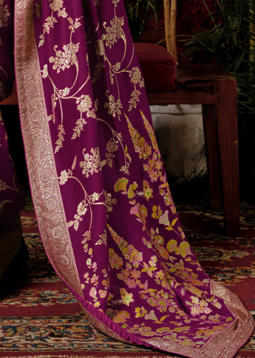 Lollipop Purple Zari Woven Dola Silk Saree with Designer Pallu