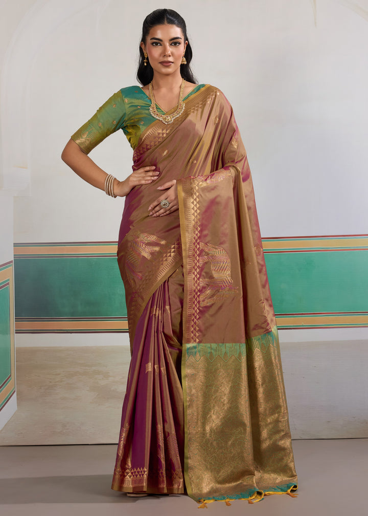 Coffee brown Pure Silk Saree