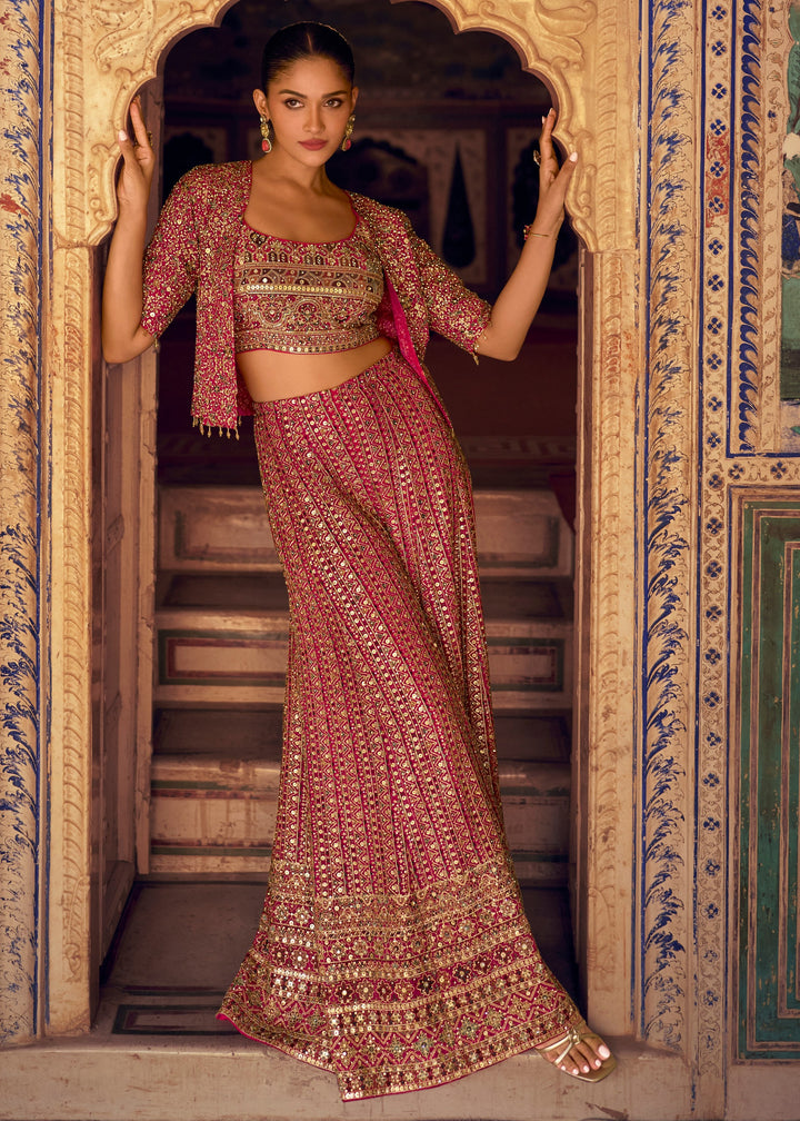 Wine Red Georgette Salwar Suit