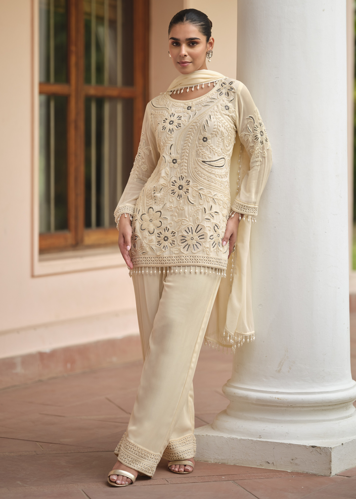 Buttercream Georgette Salwar Suit