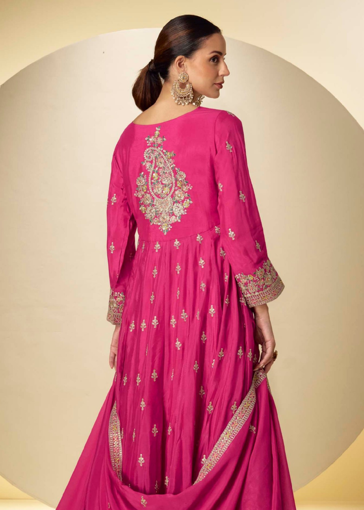 Rani Pink Chinon Salwar Suit