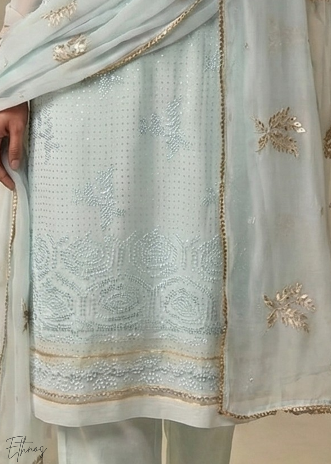 Baby Blue Georgette Pant Suit