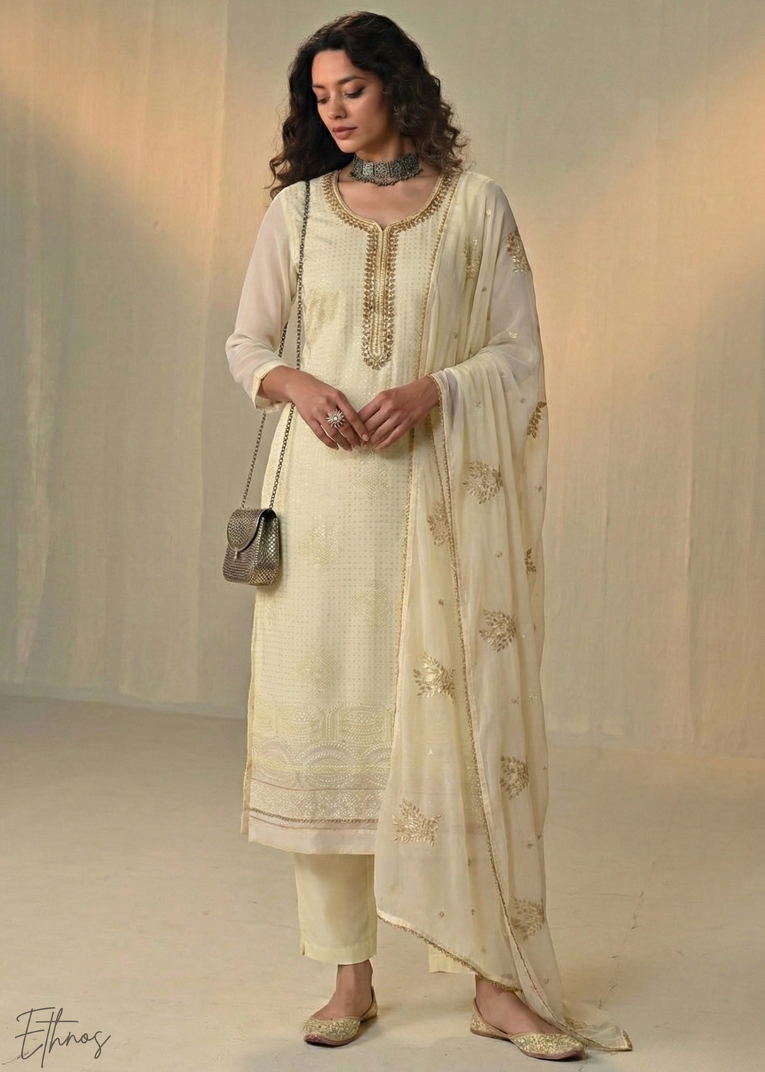 Lemon Yellow Georgette Pant Suit