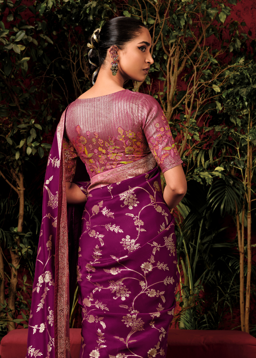 Lollipop Purple Zari Woven Dola Silk Saree with Designer Pallu