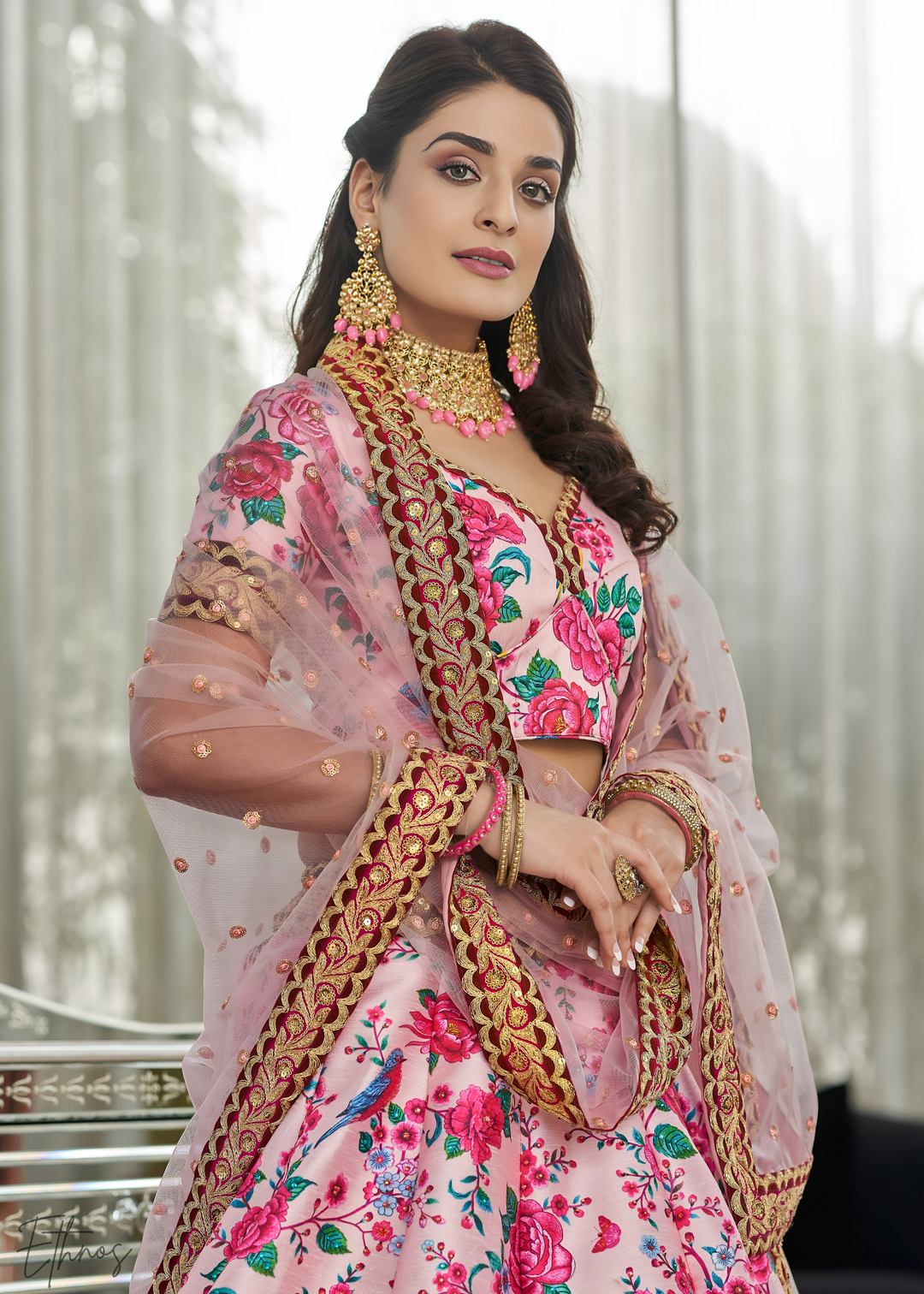 Candy Floss Pink Silk Lehenga With Dupatta