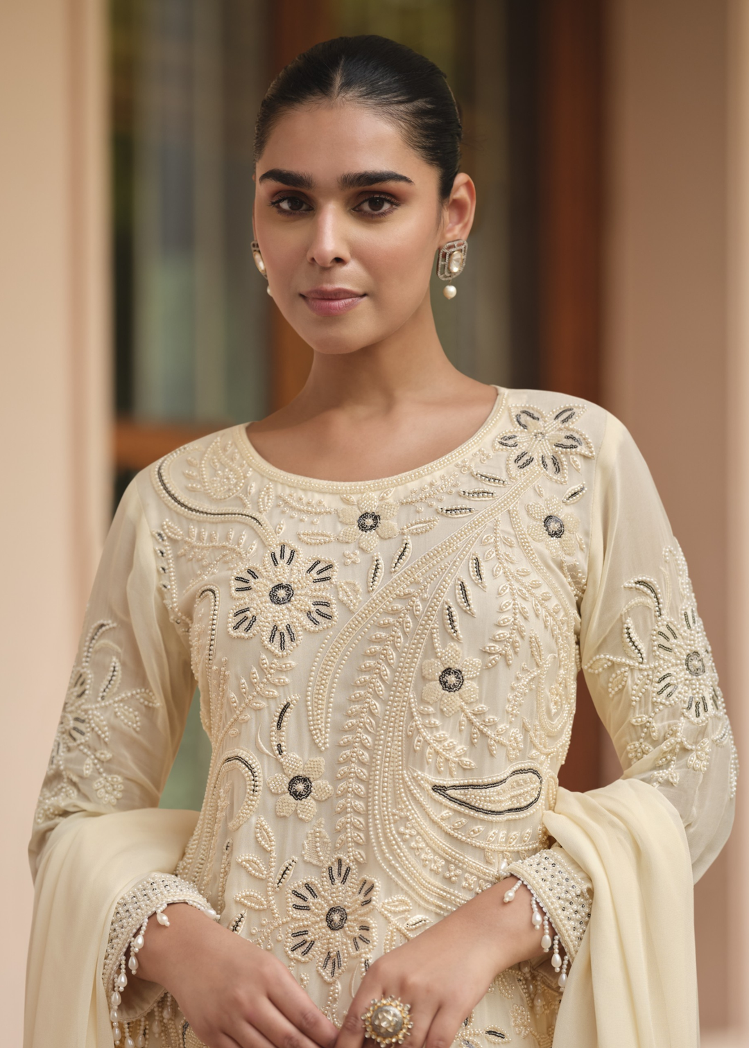 Buttercream Georgette Salwar Suit