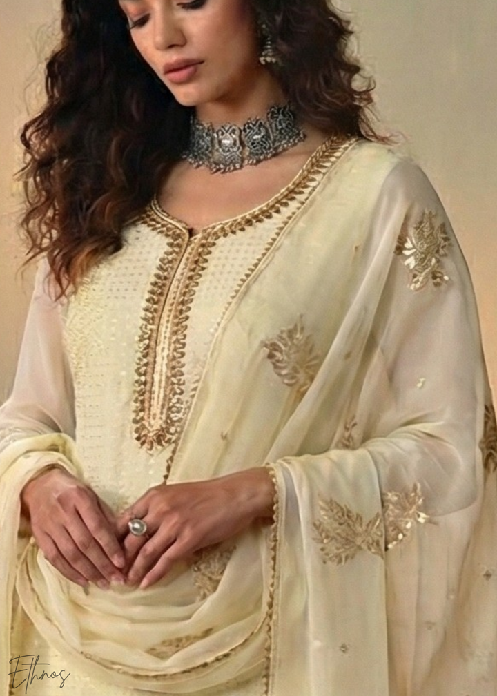 Lemon Yellow Georgette Pant Suit