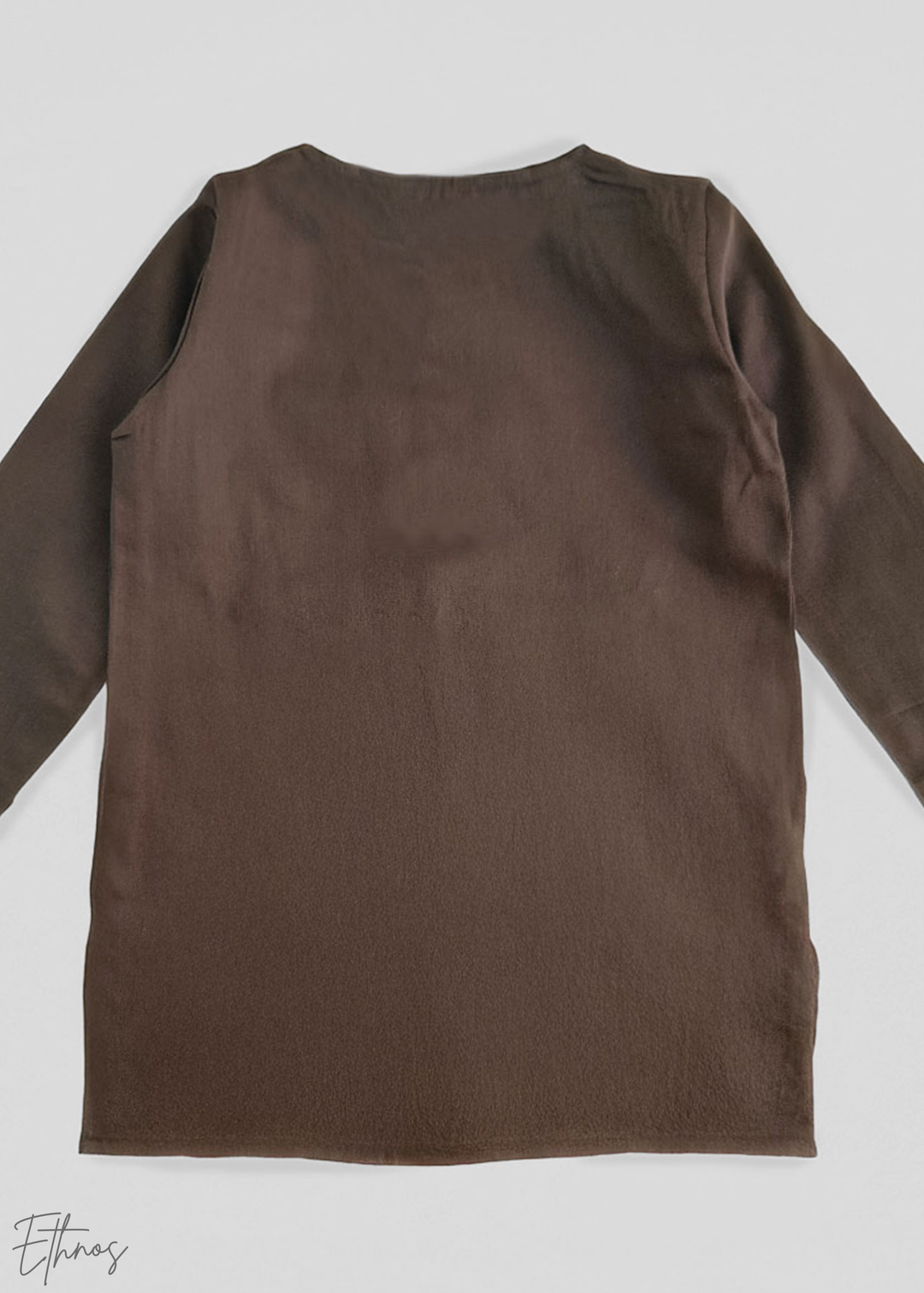 Organic Cotton Brown Kurta with Pants - Plaintain