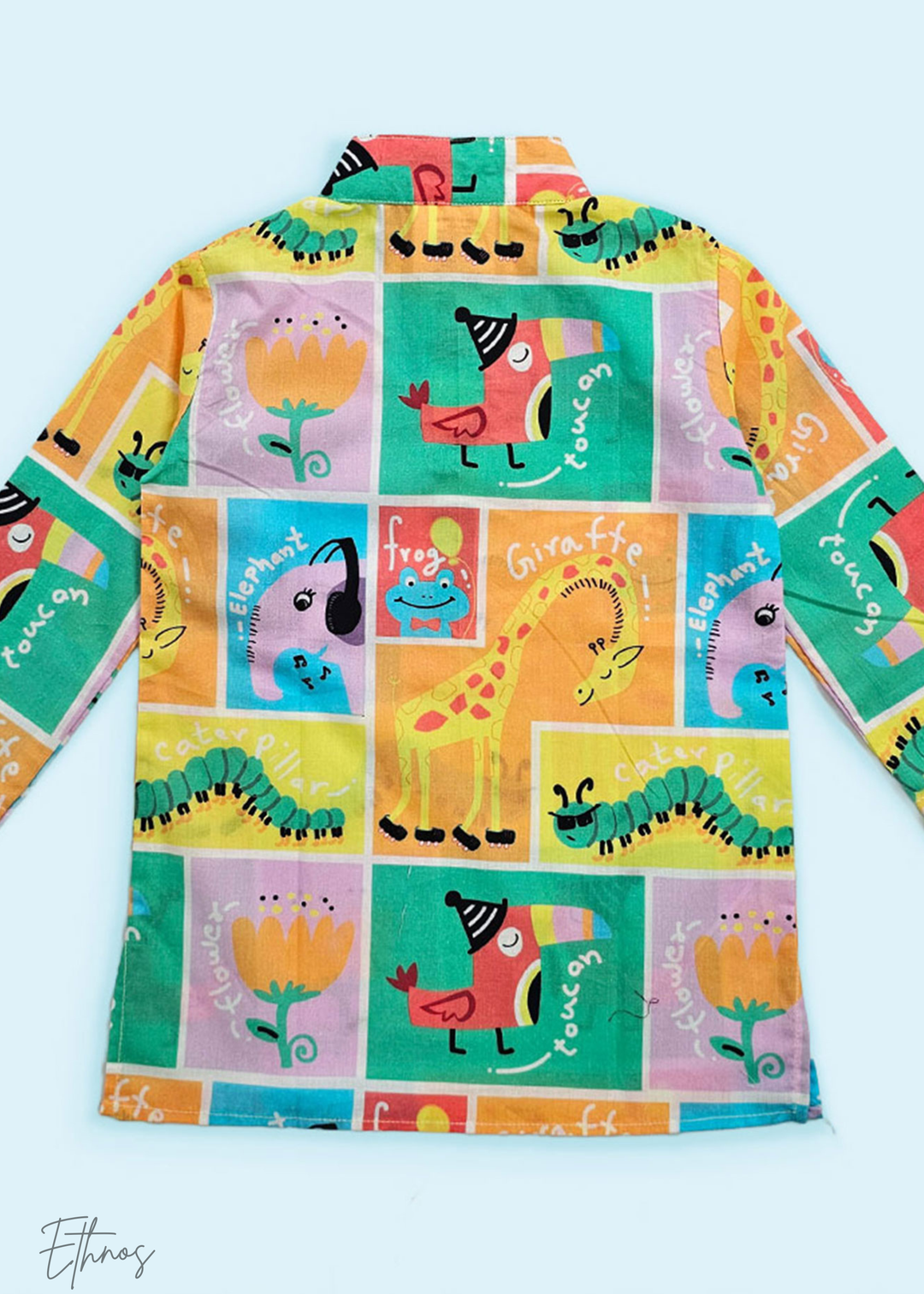 Organic Cotton Printed Multicolor Kurta with Pajama - Zoo