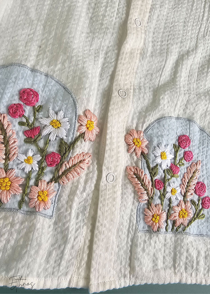 Organic Cotton White Kurta with Pajama - Windowbloom