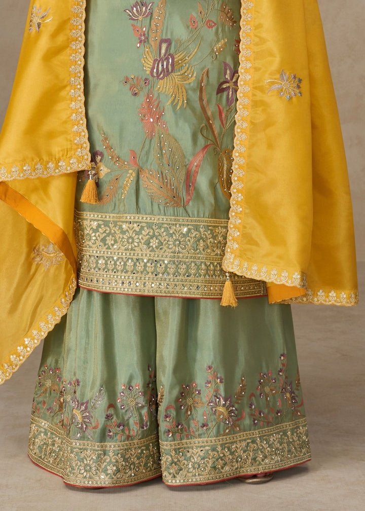 Sage Green Premium Simar Silk Salwar Suit