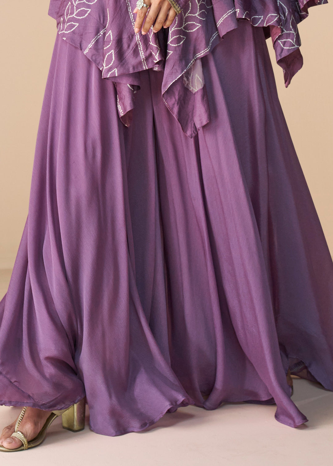 Lavender Purple Premium Chinon Silk Kurta with Pant