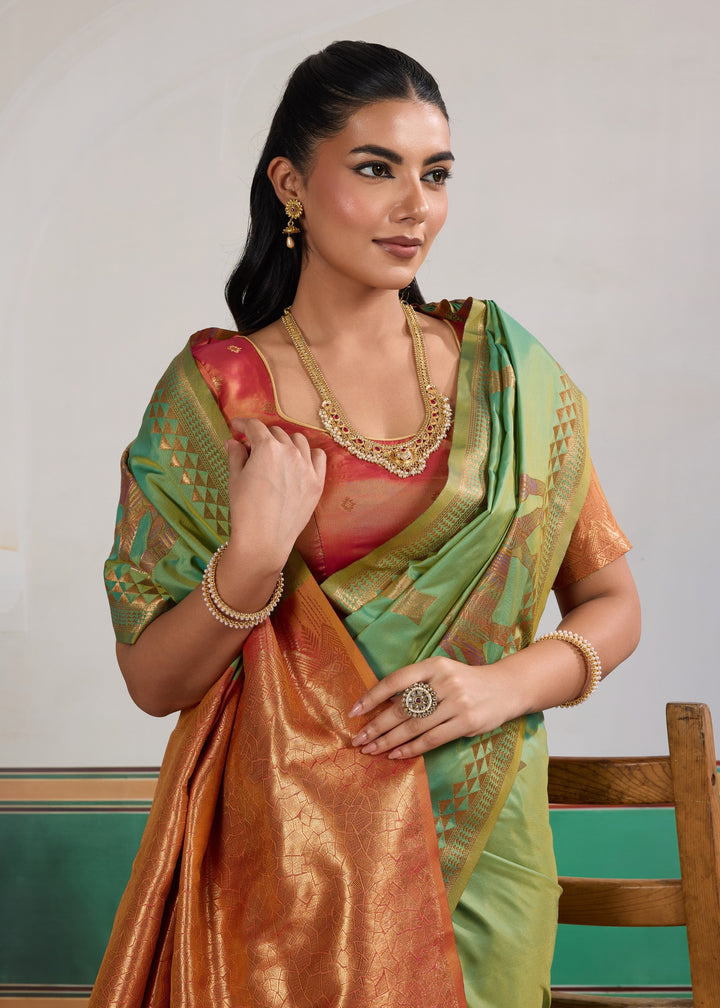 Sea green Pure Silk Saree