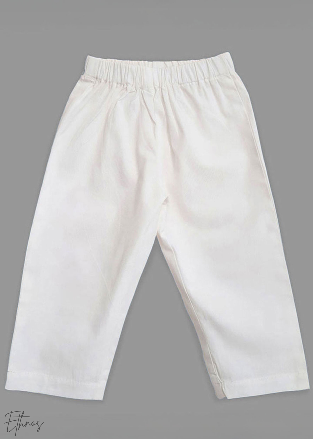 Organic Cotton Textured White Kurta with Pant