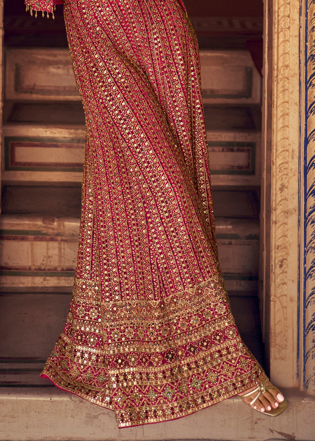 Wine Red Georgette Salwar Suit