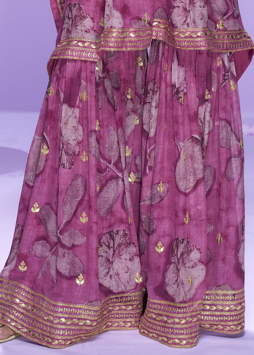 Shades of Purple Georgette Kaftan Set