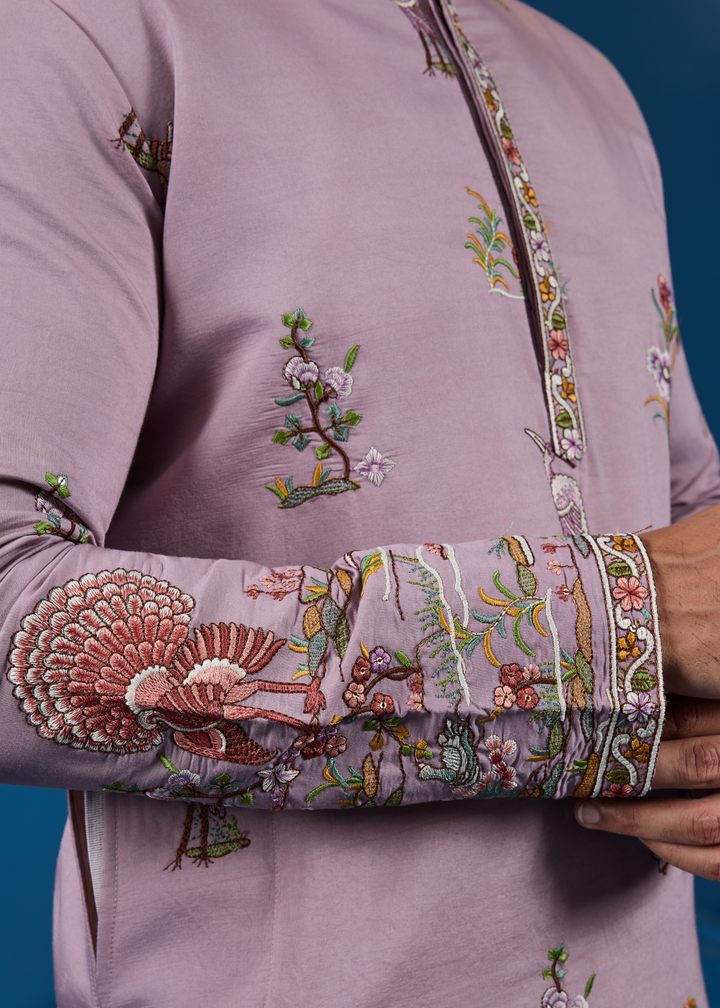 Soft Mauve Mens Wear Kurta with Pant