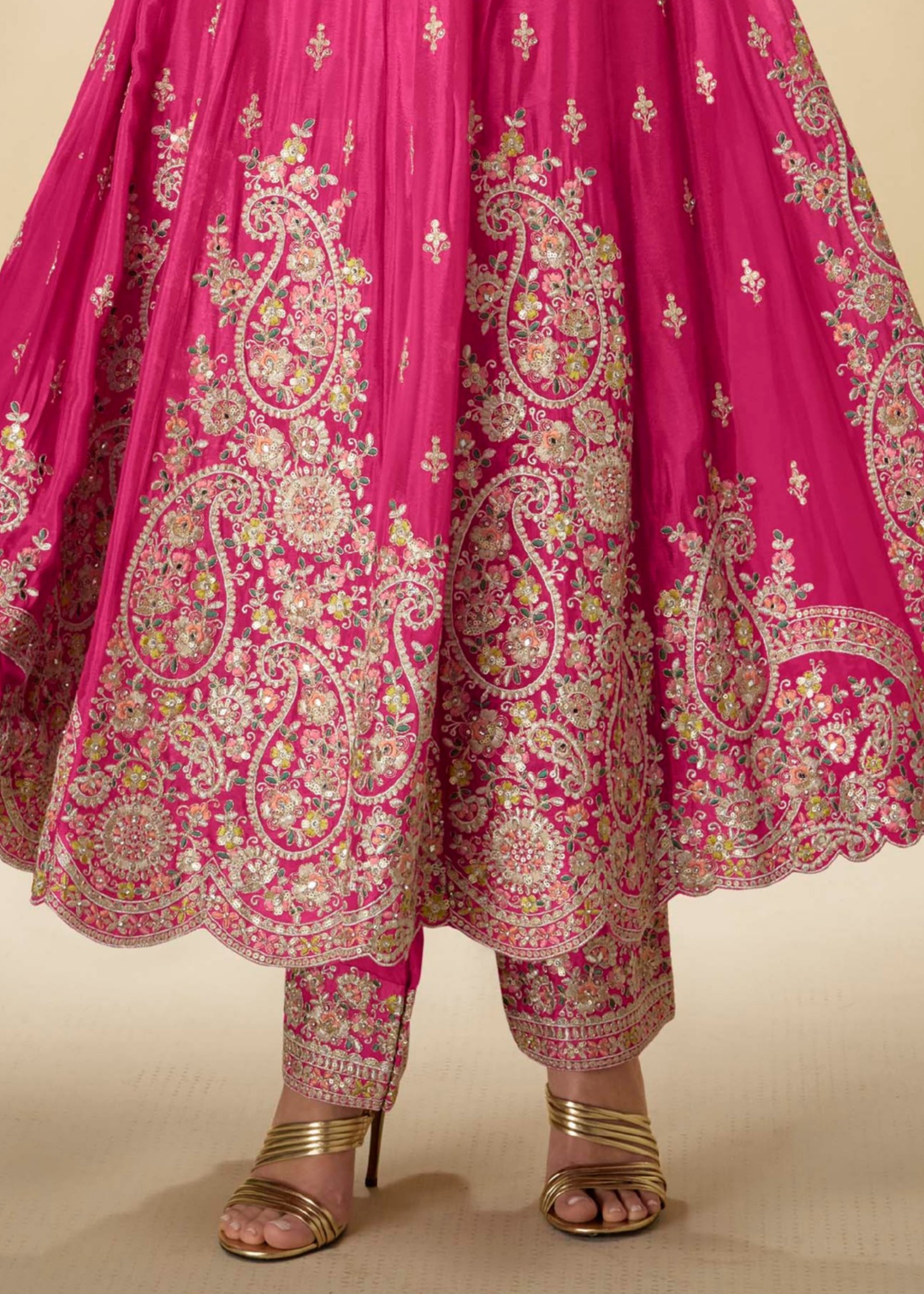 Rani Pink Chinon Salwar Suit