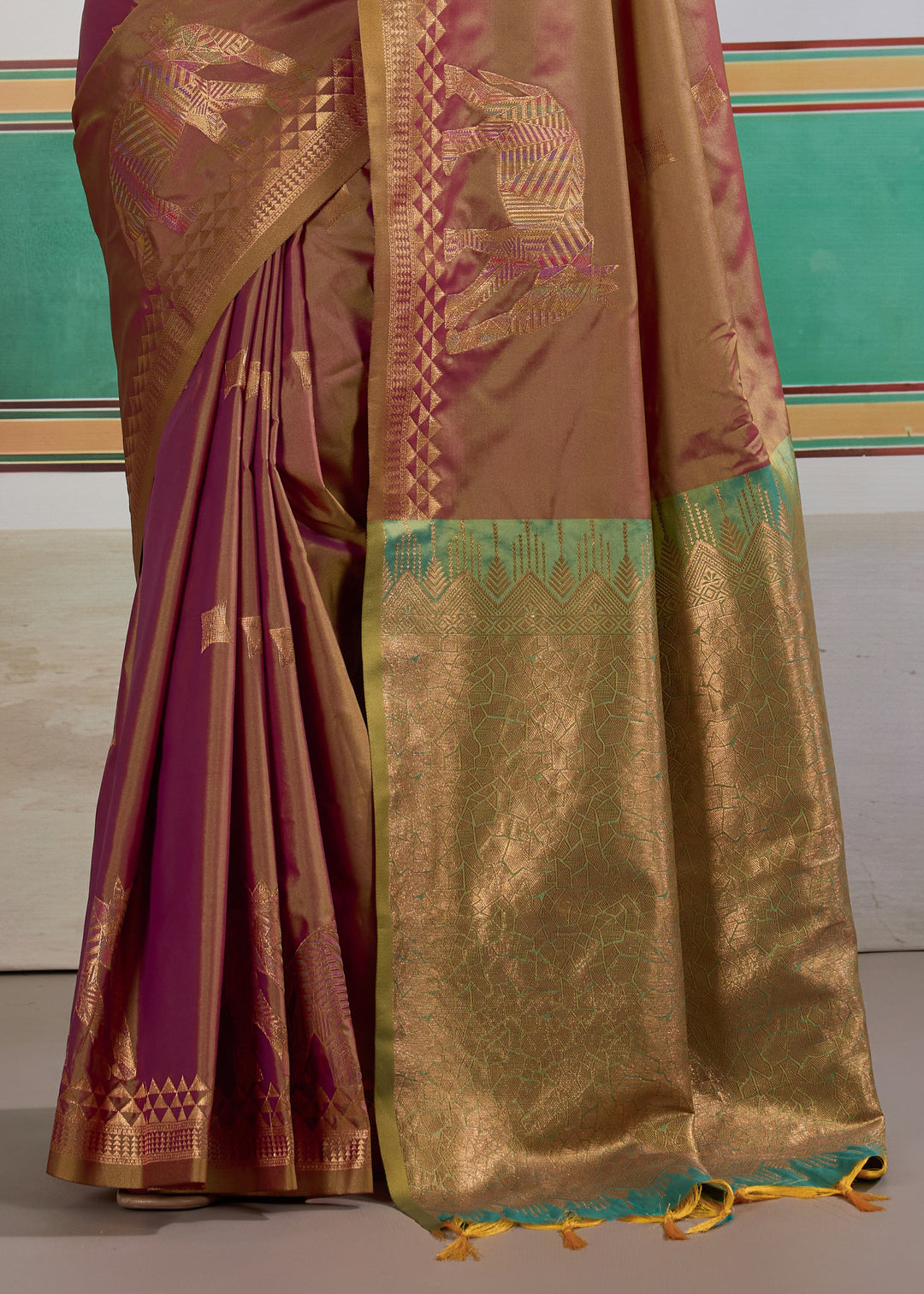 Coffee brown Pure Silk Saree