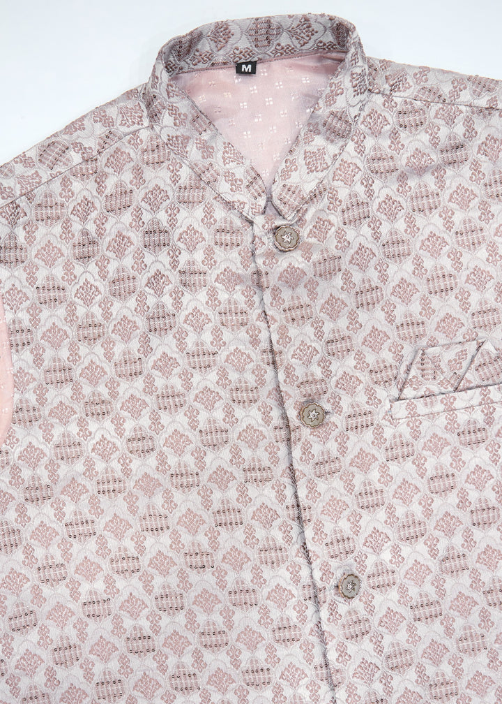 Ivory Mens Wear Koti Style with Kurta and Pajama