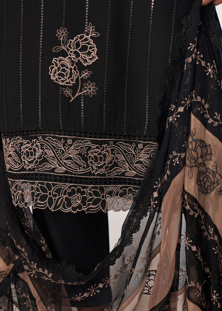 Black Organza Palazzo Salwar Suit