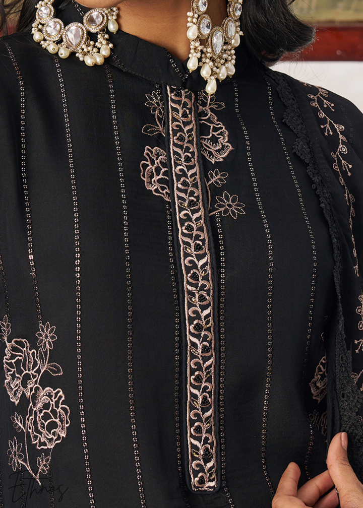 Black Organza Palazzo Salwar Suit