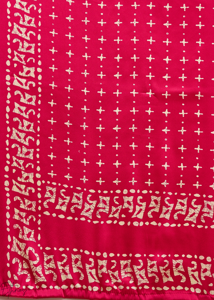 Blue Sapphire Modal Silk Bandhani Border Saree
