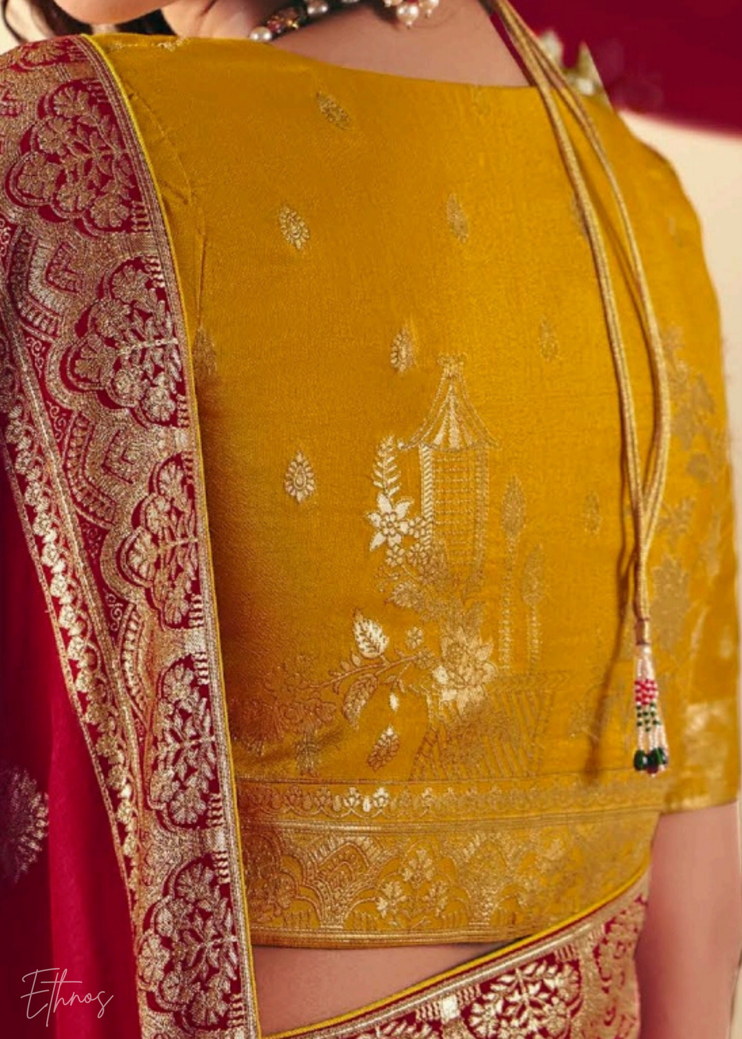 Bridal Red Zari Dola Silk Saree