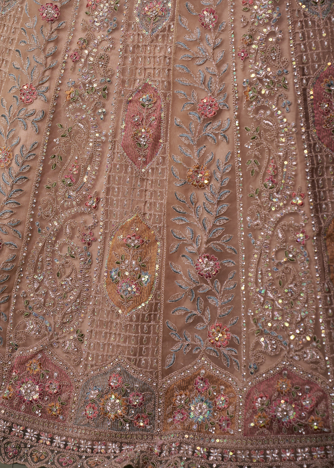 Champagne Beige Soft Net Lehenga Choli