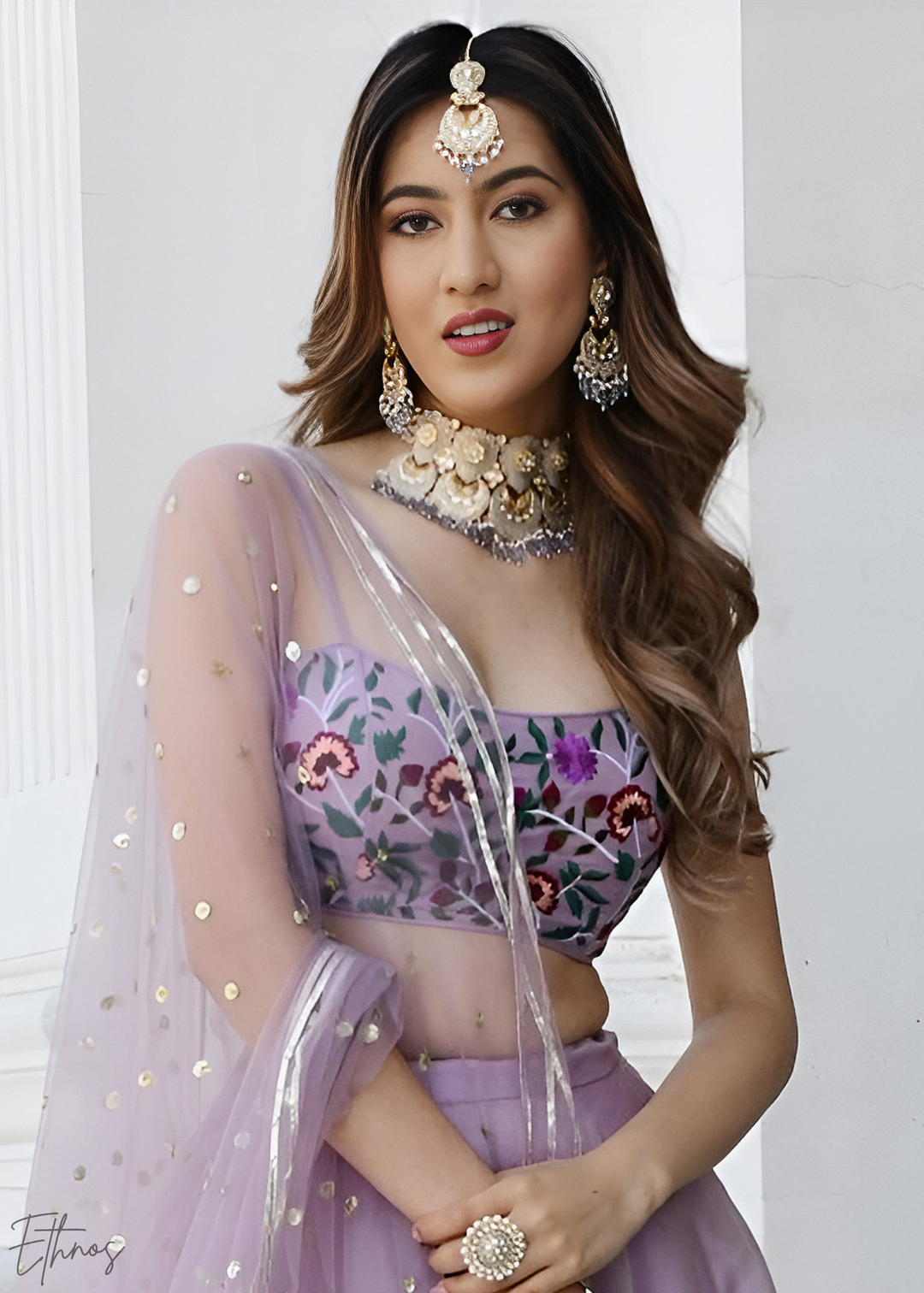 Enchanted Lilac Organza Lehenga