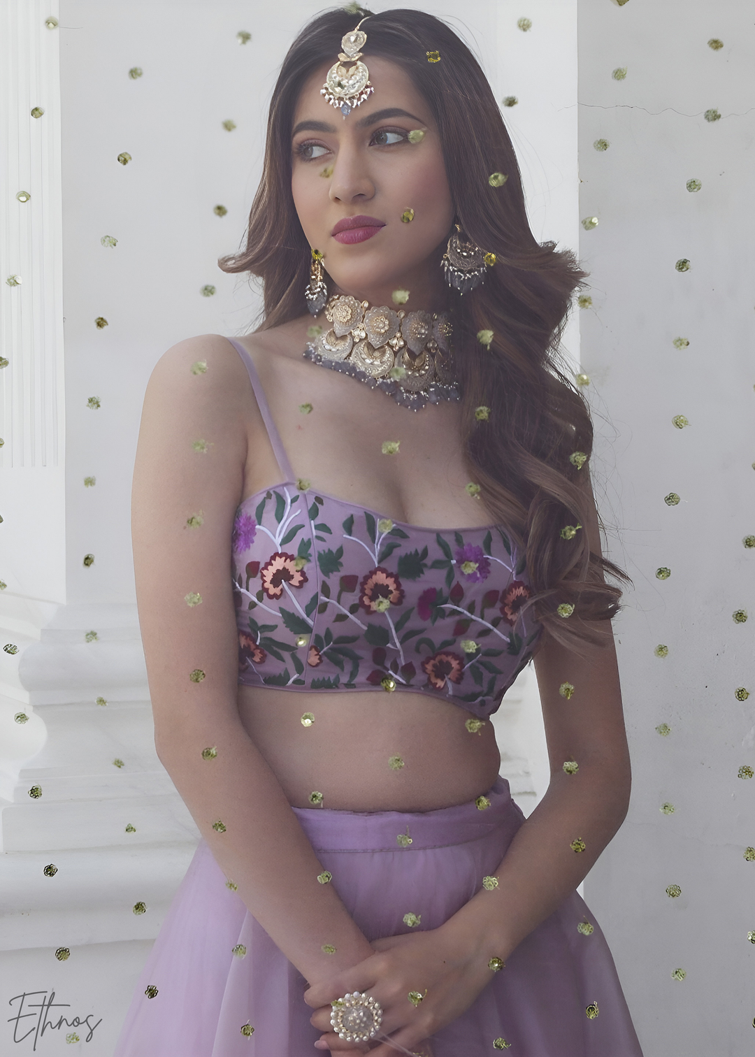 Enchanted Lilac Organza Lehenga