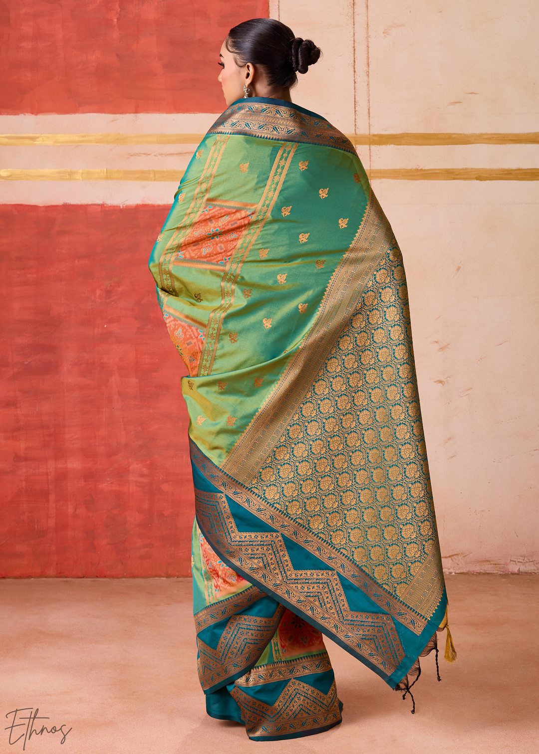 Green Pochampally Silk Saree