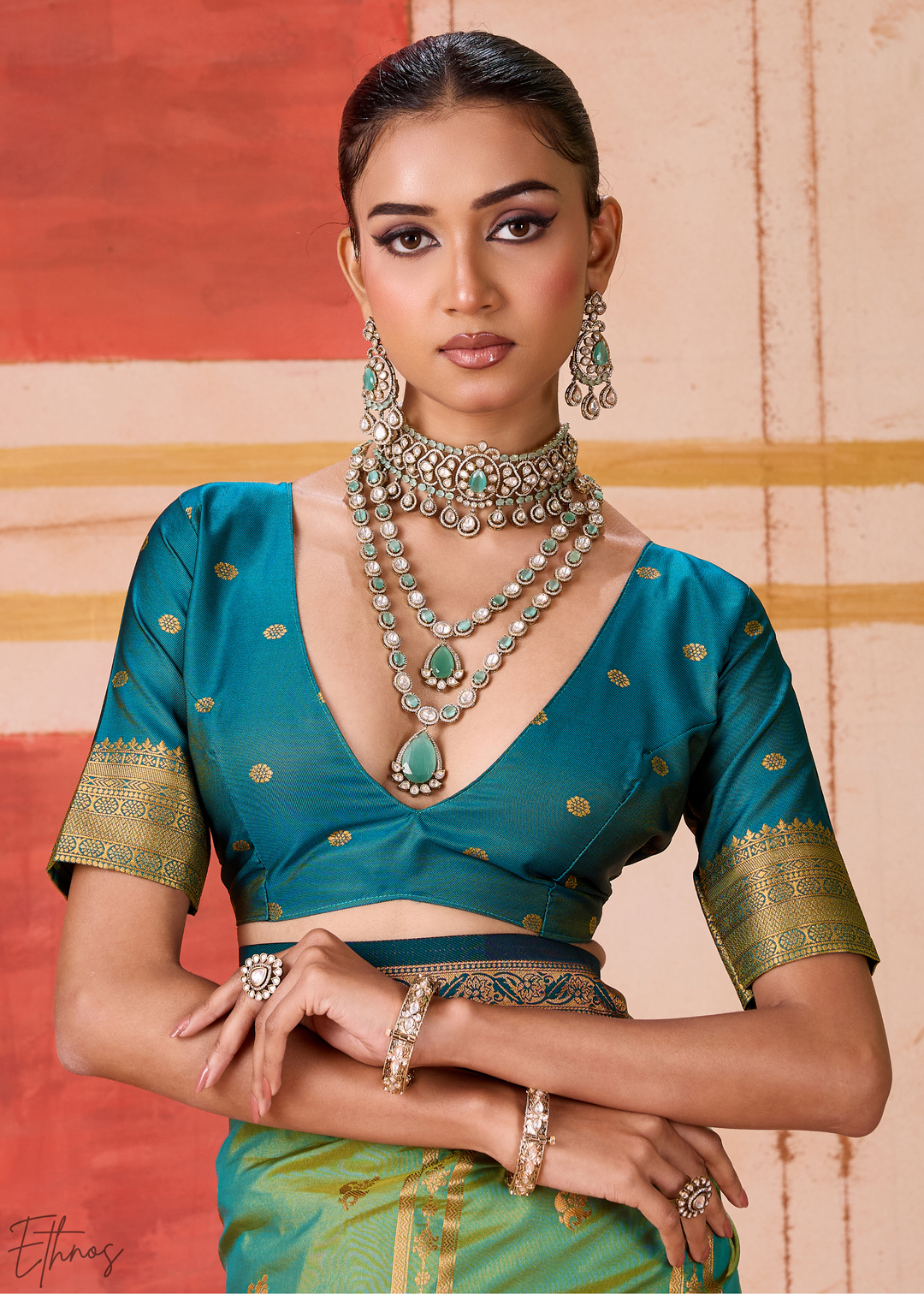 Green Pochampally Silk Saree