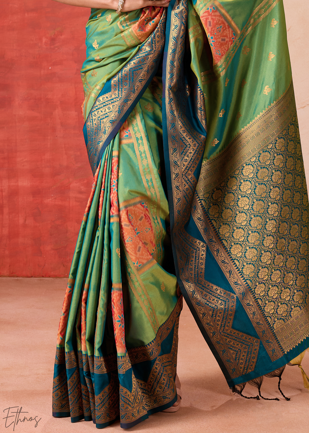 Green Pochampally Silk Saree
