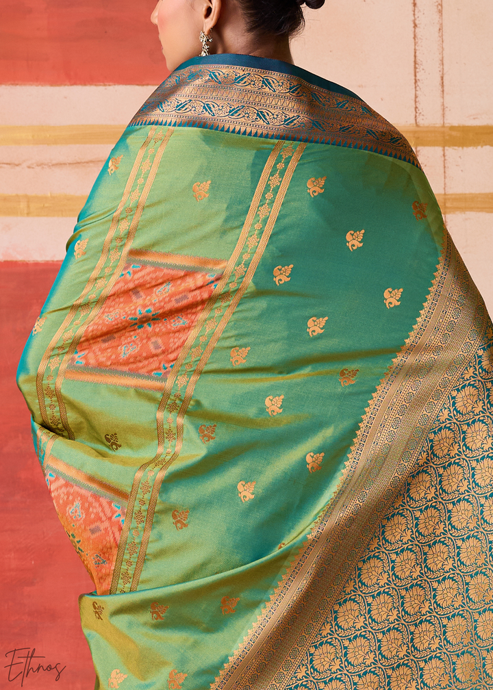 Green Pochampally Silk Saree