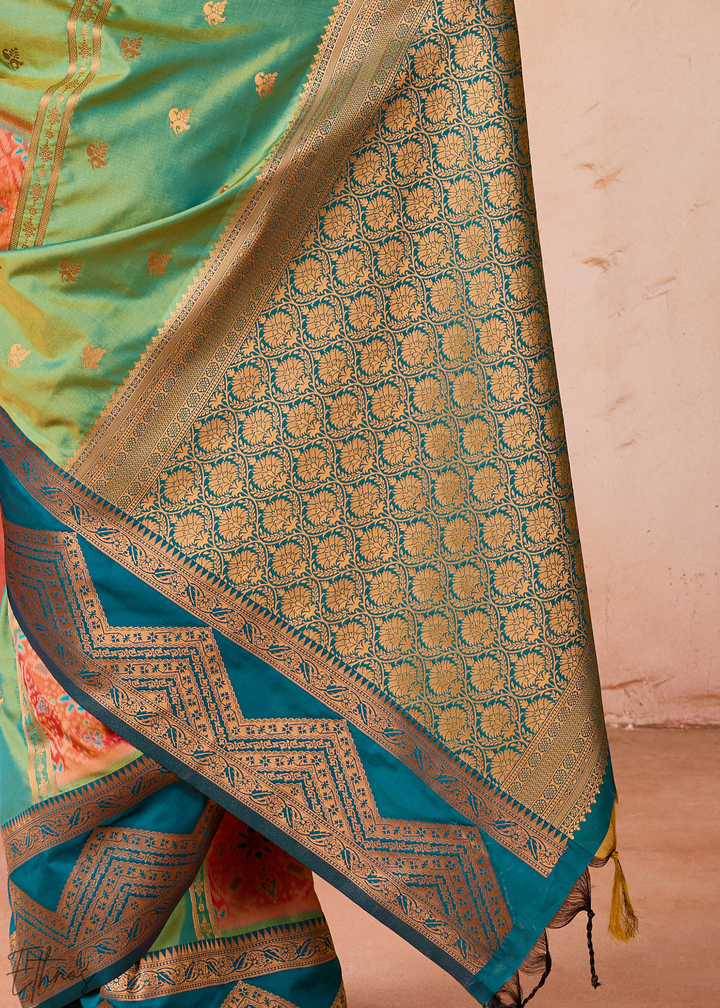 Green Pochampally Silk Saree