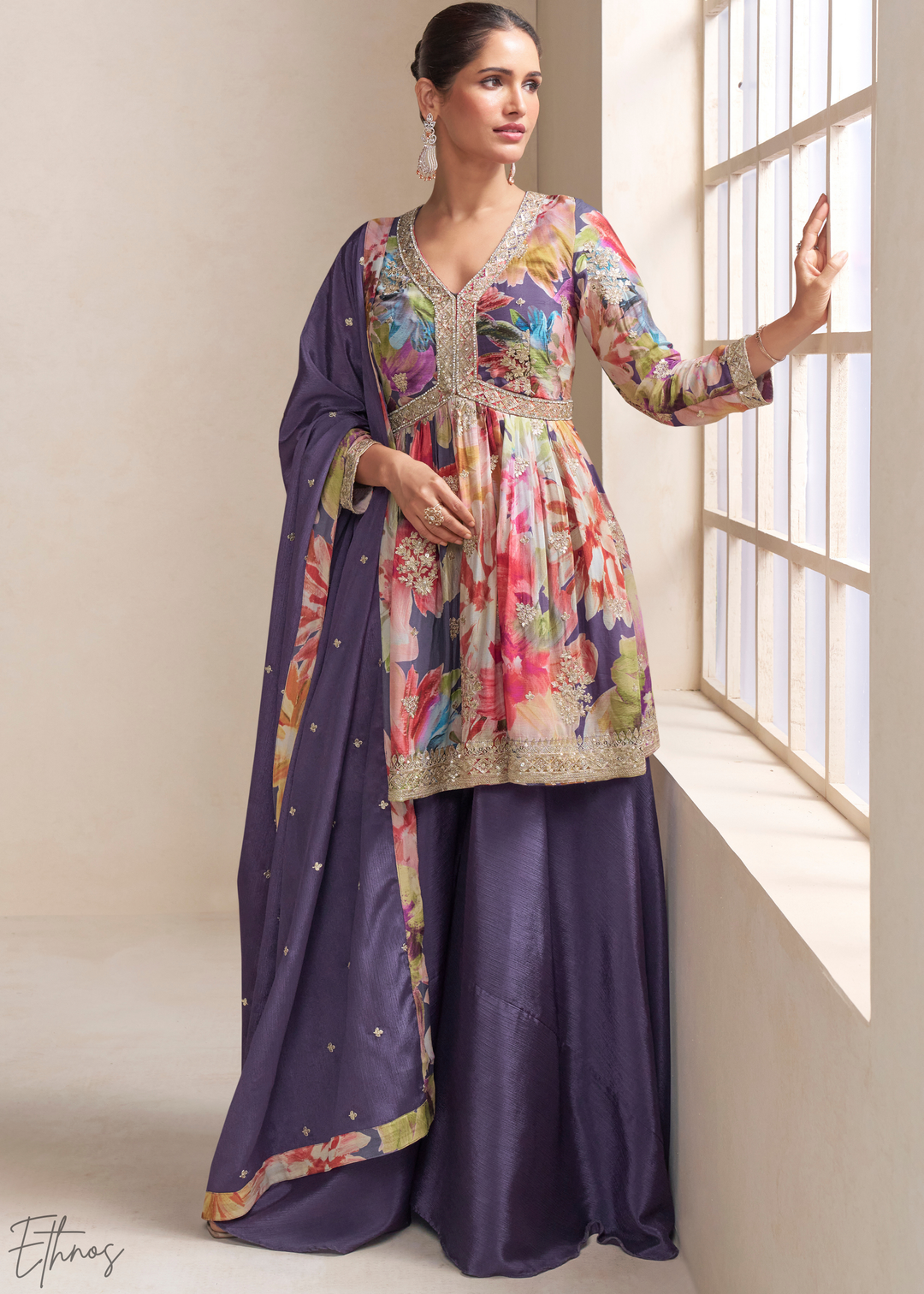 sharara peplum dress Buy Women's Peplum Sharara Set Online in India