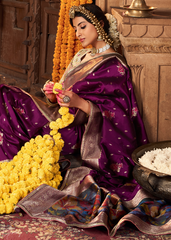 Magenta Pure Art Silk Saree