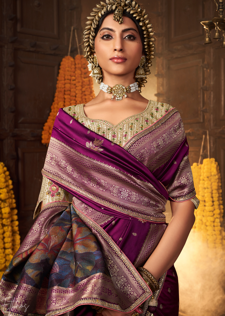 Magenta Pure Art Silk Saree