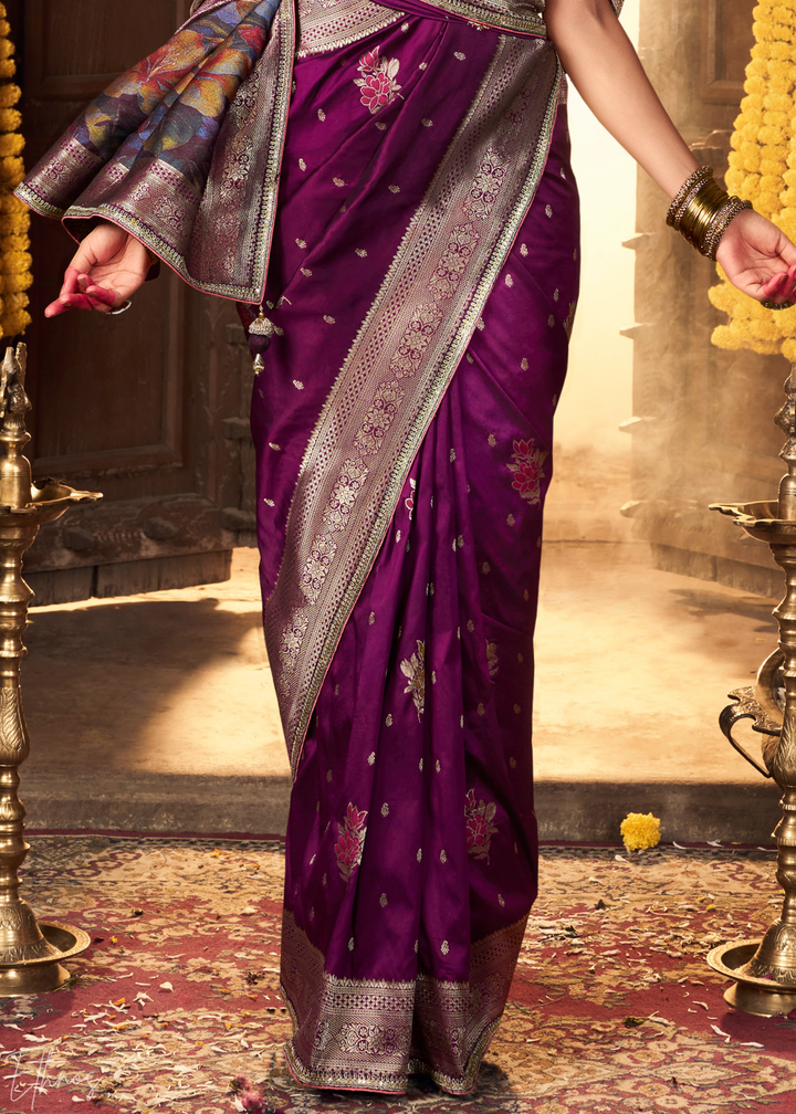 Magenta Pure Art Silk Saree