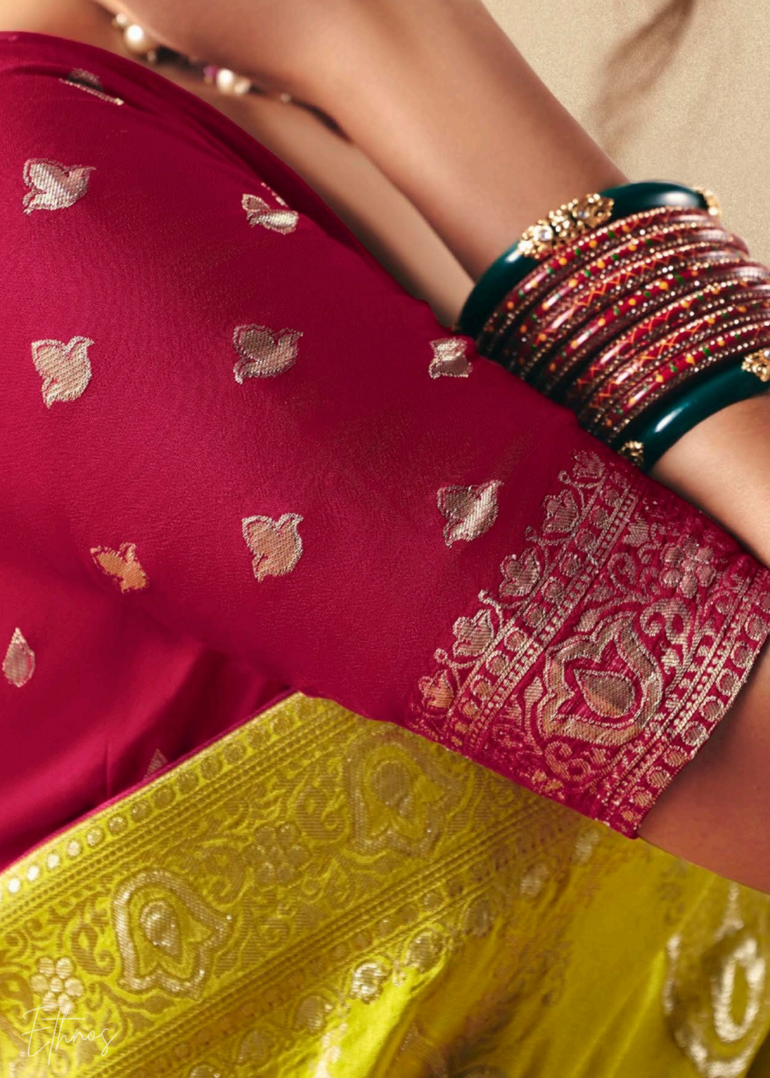 Marigold Yellow Zari Dola Silk Saree