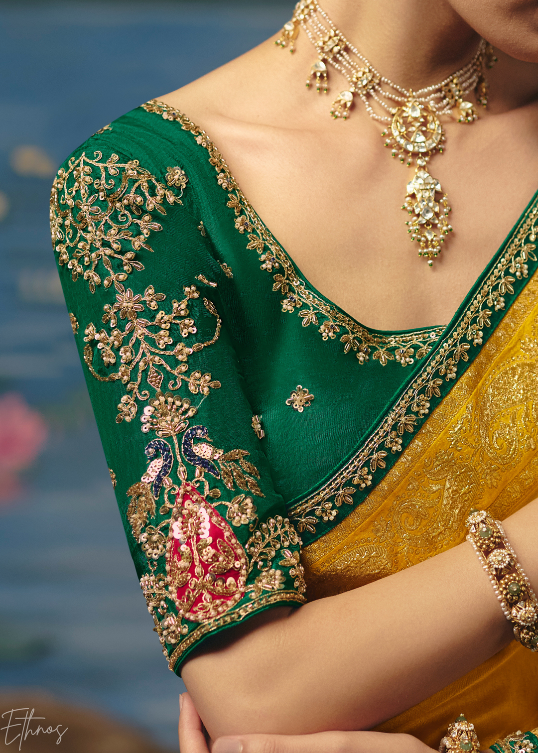 Mustard Traditional Zari Woven Border Dola Silk Saree