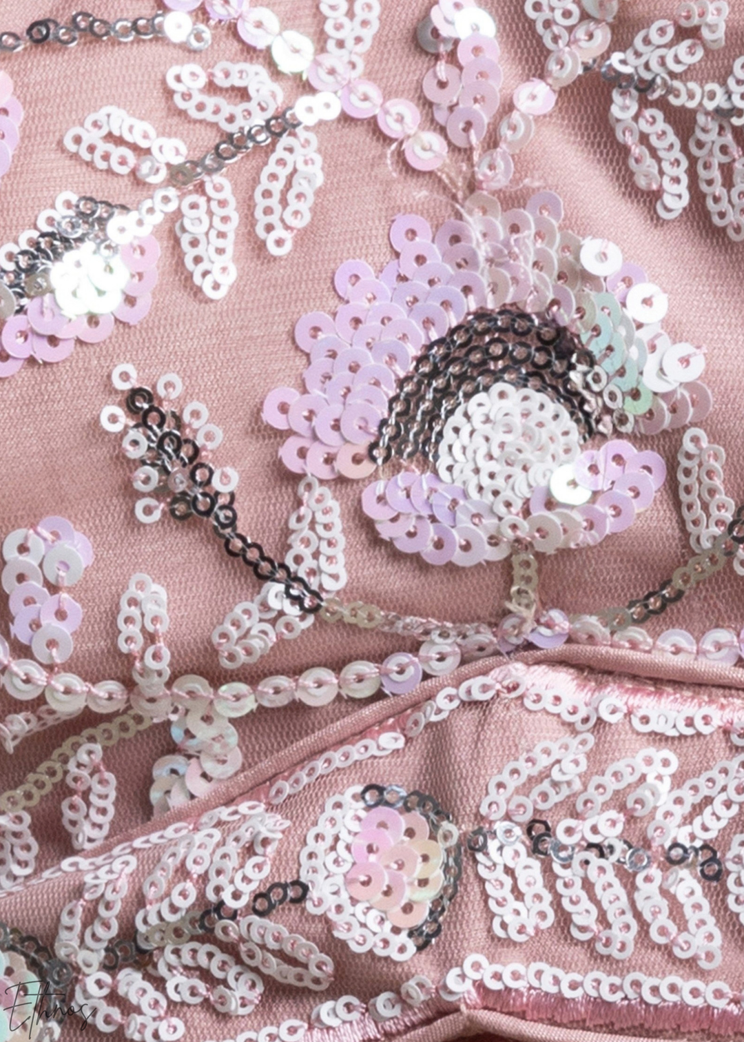 Muted Rose Foliage Filigree Net Lehenga Choli