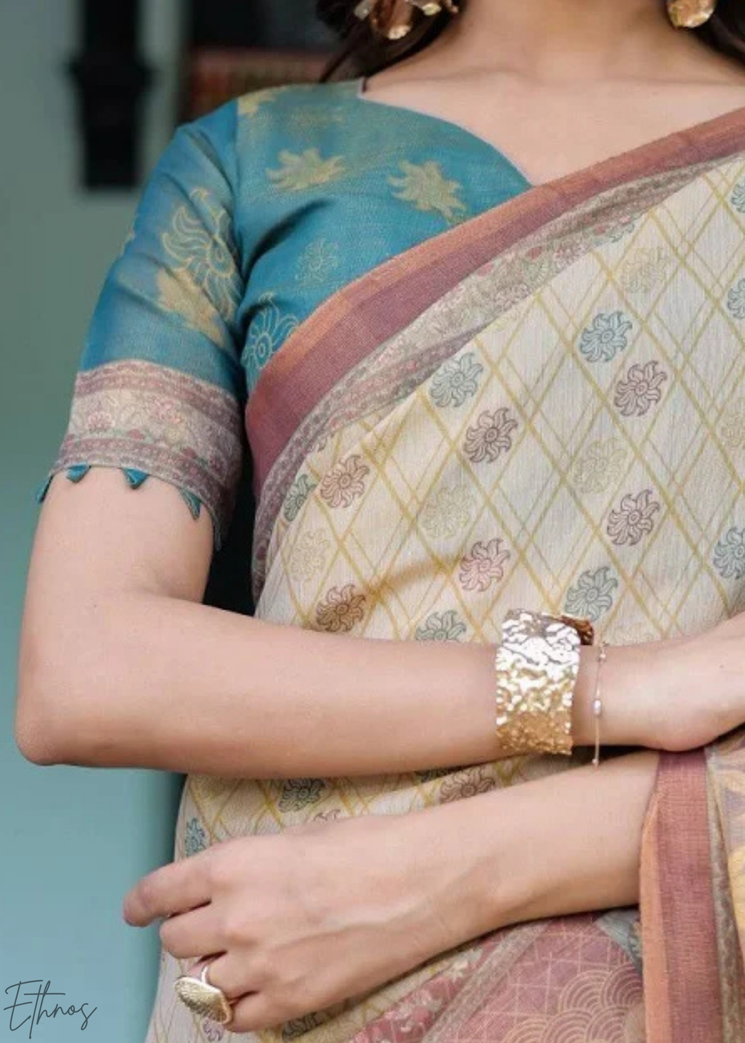Off-White Royal Heritage Cotton Linen Saree