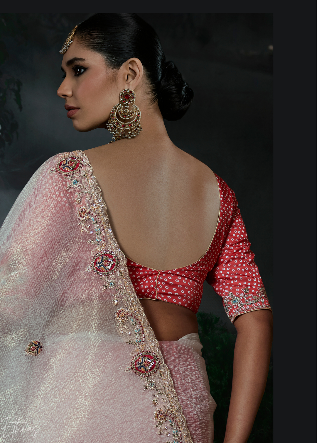 Off White Delicate Border Organza Silk Saree