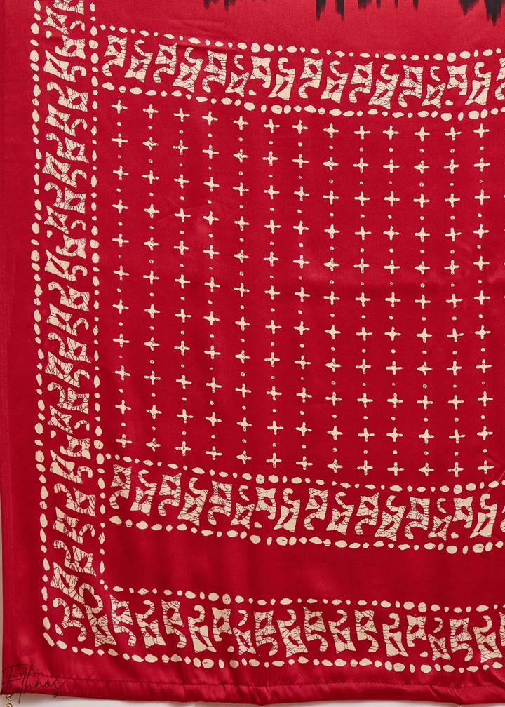 Onyx Modal Silk Bandhani Border Saree