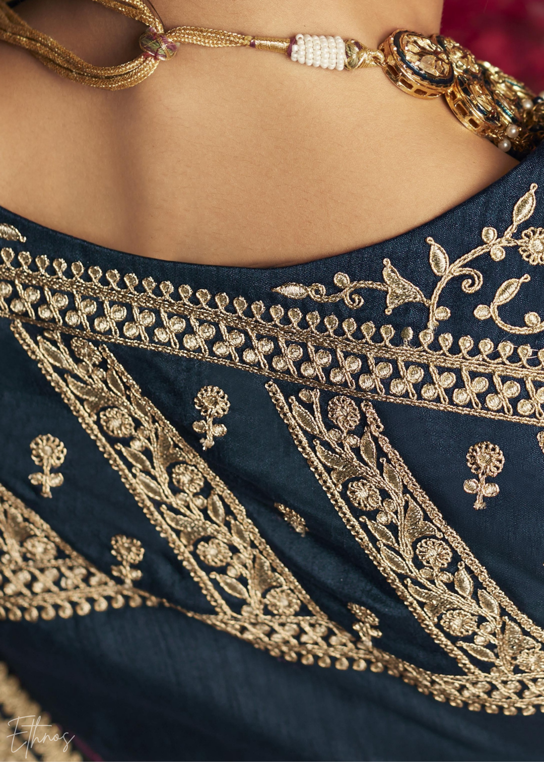 Pistachio Green Metallic Embroidered Organza Silk Saree