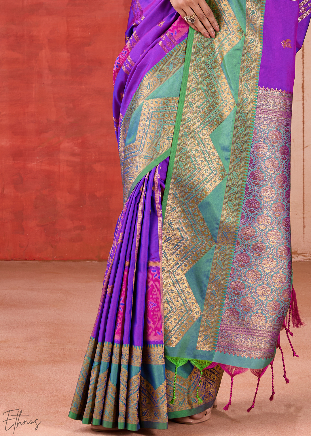 Purple Pochampally Silk Saree