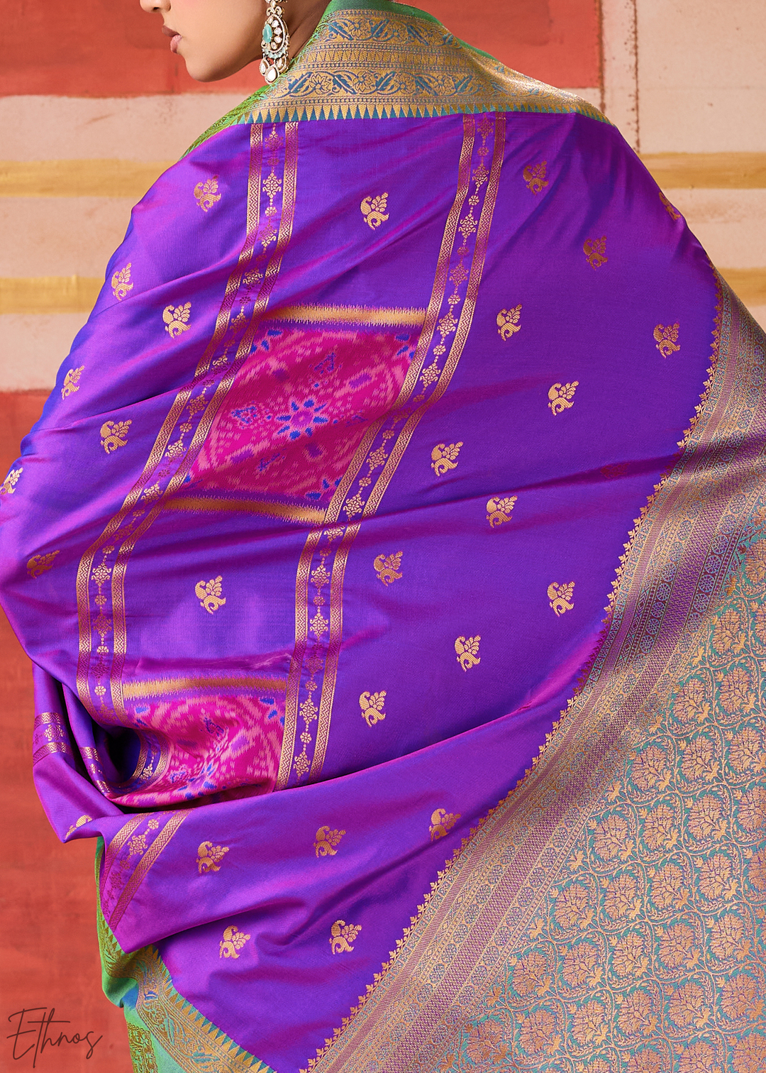 Purple Pochampally Silk Saree