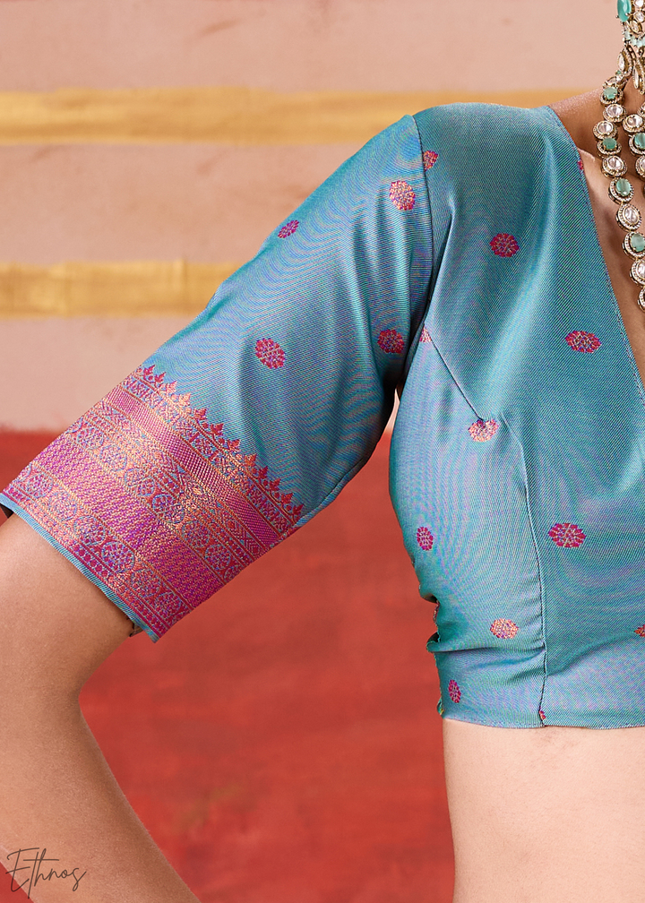 Purple Pochampally Silk Saree